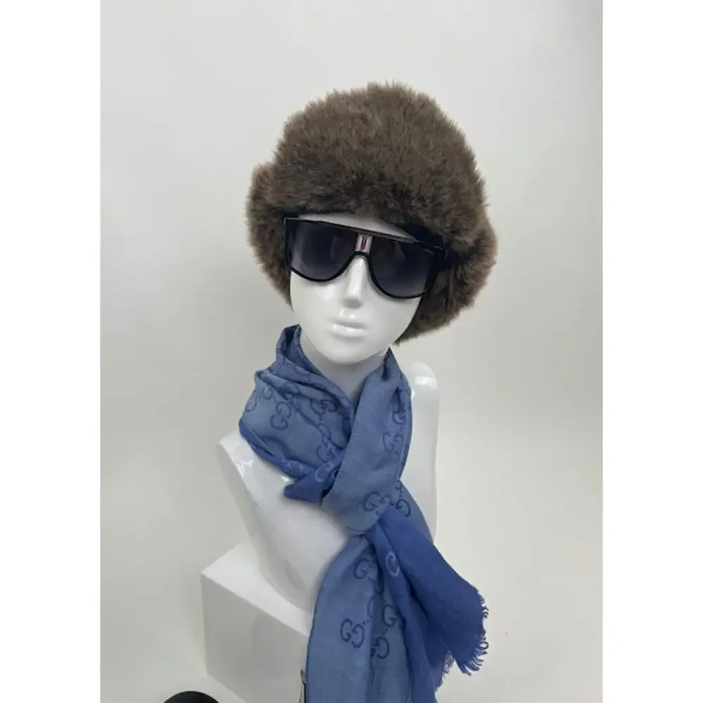 Manhattan Company Tweed Faux Fur Hat Insulated Lining Winter Hat